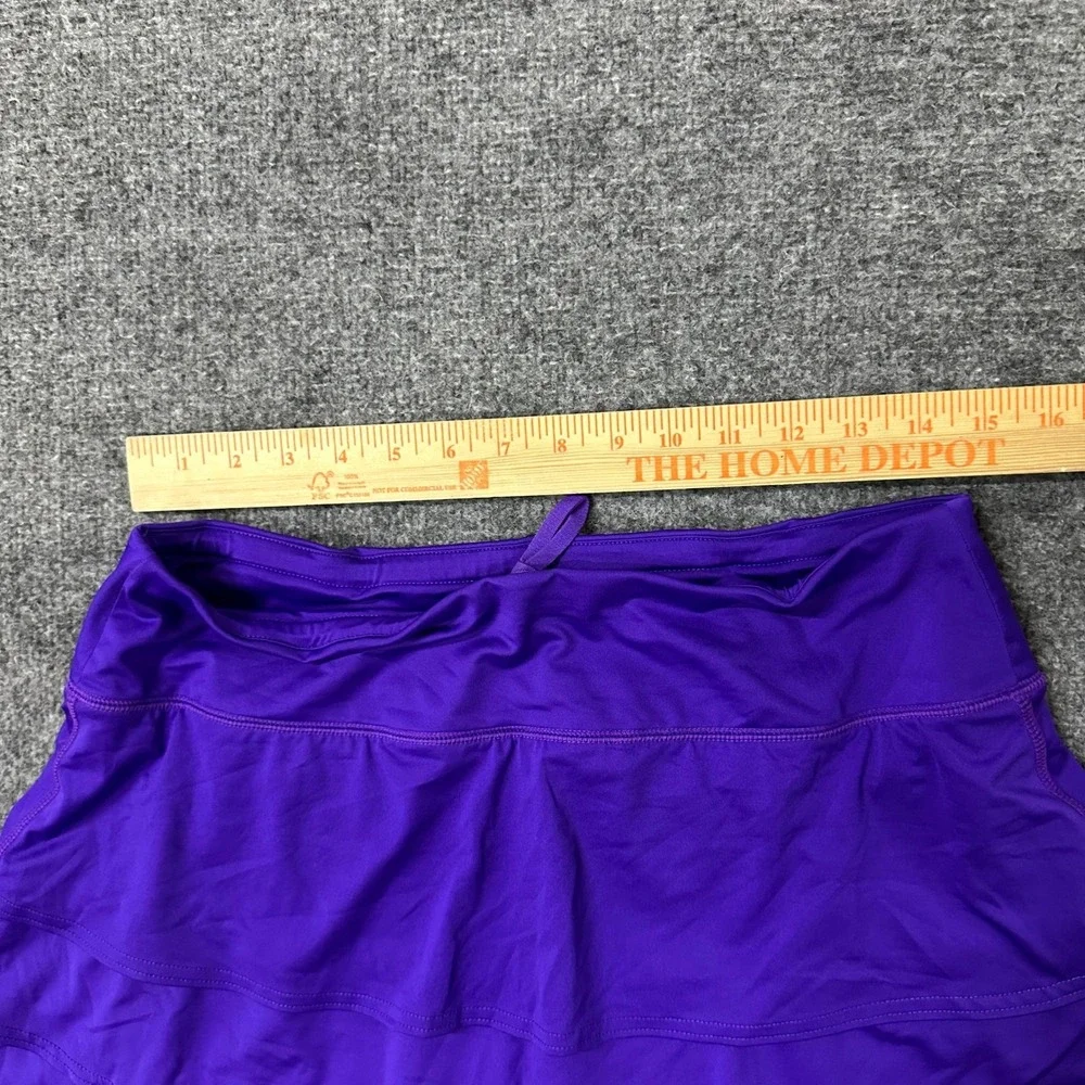 Athleta Skort Womens Size M Purple Ruffled Tiered Activewear Tennis Skirt 819219